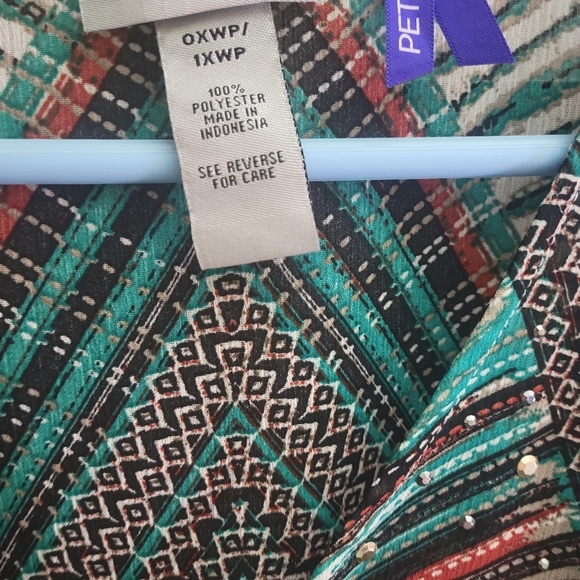 Catheri Womens oversized Bohemian Tribal Print 0x-1x - Picture 3 of 3